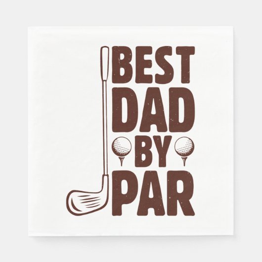 Beste vader van Par Golf papa Servet (Voorkant)