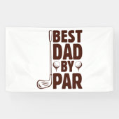 Beste vader van Par Golf papa Spandoek (Horizontaal)