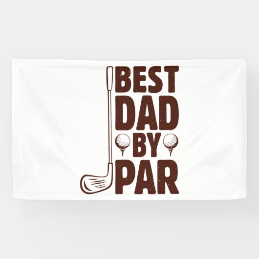 Beste vader van Par Golf papa Spandoek (Horizontaal)