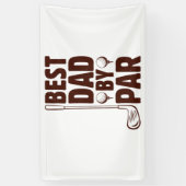 Beste vader van Par Golf papa Spandoek (Verticaal)