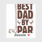 Beste vader van Par Golf papa Sticker (Vel)