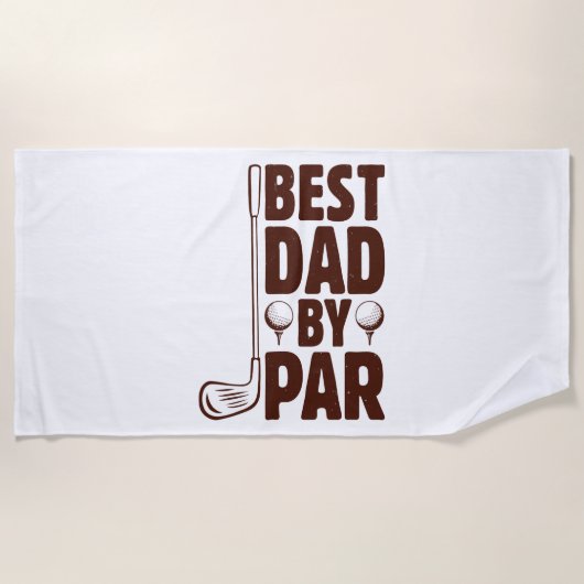 Beste vader van Par Golf papa Strandlaken (Voorkant)