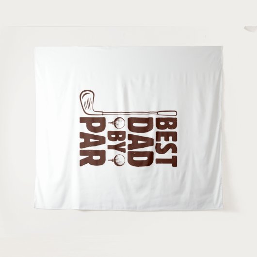 Beste vader van Par Golf papa Wandkleed (Voorkant (horizontaal))