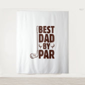 Beste vader van Par Golf papa Wandkleed (Voorkant)