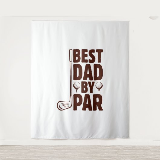 Beste vader van Par Golf papa Wandkleed (Voorkant)