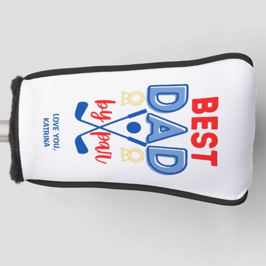 Beste vader van Par Golf Putter Hoesje Golfheadcover (Voorkant)