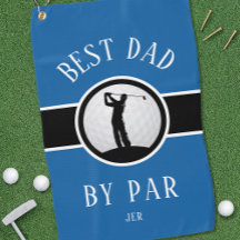 Beste vader van Par Golf Quote Monogrammed Blue Bl