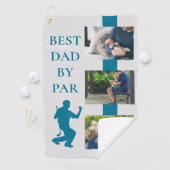 Beste vader van Par Golf Vader Foto Gift Golfhanddoek (Insitu)