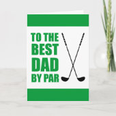 Beste vader van Par Golf Vaderdag Kaart (Voorkant)