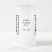 Beste vader van Par Golf Vaderdag Matglas Bierpul (Center)