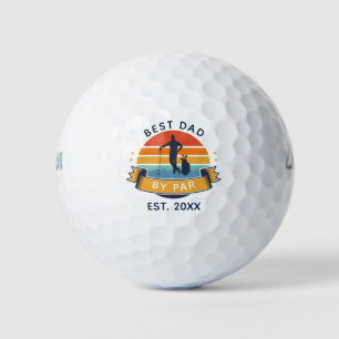 Beste vader van Par Golfing Birthday Gag Golfballen