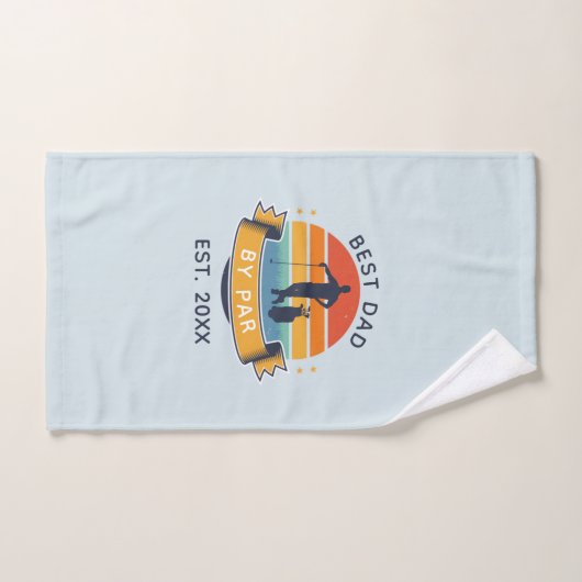 Beste vader van Par Golfing Fathers Day Golfer Handdoek (Handdoek)