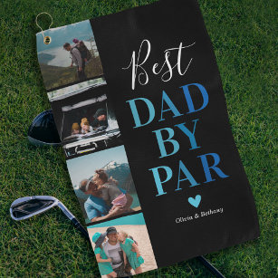 Beste vader van Par l Fathers Day Foto Golf Towel Golfhanddoek