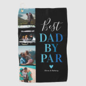 Beste vader van Par l Fathers Day Foto Golf Towel Golfhanddoek (Voorkant)