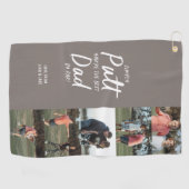 Beste vader van Par multi Foto Golf Fathers Day ta Golfhanddoek (Horizontaal)