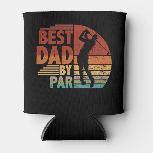 Beste vader van Par Papa Vaderdag geeft Golf Blikjeskoeler (Voorkant)