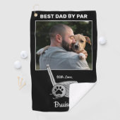 Beste vader van Par Pet Foto Golf Towel Golfhanddoek (Insitu)