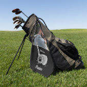 Beste vader van Par Pet Foto Golf Towel Golfhanddoek (Groen)