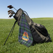 Beste vader van Par Pset MacKenzie Green Paars Golfhanddoek (Groen)