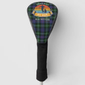 Beste vader van Par Pset MacKenzie Green Paars Golfheadcover (Voorkant)