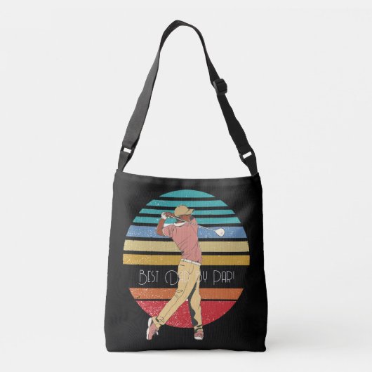Beste vader van Par Rainbow & Black Crossbody Tas (Achterkant)