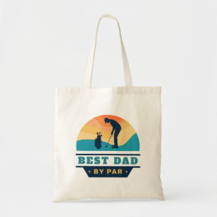 Beste vader van Par Retro Fathers Day Golf Lover Tote Bag