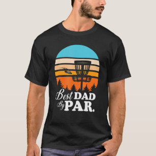 Beste vader van Par Retro Frisbee Disk Golf T-shirt
