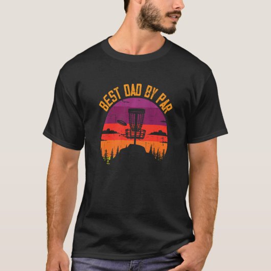Beste vader van Par Retro Frisebee Golf Disk G T-shirt (Voorkant)