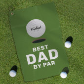 Beste vader van Par Vaderdag Name Golf Towel Golfhanddoek