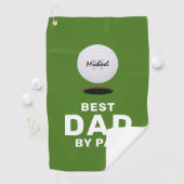 Beste vader van Par Vaderdag Name Golf Towel Golfhanddoek (Insitu)