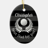 Beste vader van Par Wreated Custom Name Fathers Da Keramisch Ornament (Achterkant)