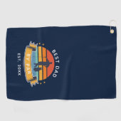 Beste vader van pas Golfing Fathers Day Novelty Golfhanddoek (Horizontaal)