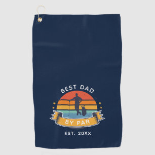 Beste vader van pas Golfing Fathers Day Novelty Golfhanddoek