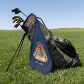 Beste vader van pas Golfing Fathers Day Novelty Golfhanddoek (Groen)