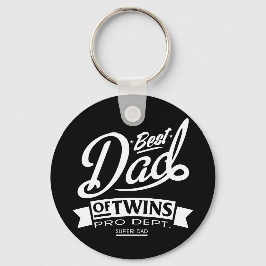 Beste vader van Twins Pro Dept. Super Pa Sleutelhanger (Voorkant)