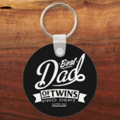 Beste vader van Twins Pro Dept. Super Pa Sleutelhanger (Voorkant)