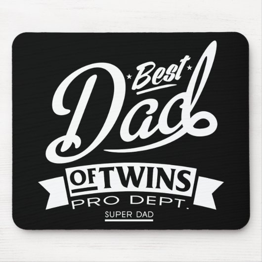 Beste vader van Twins Pro Dept. Super Pap Muismat (Voorkant)