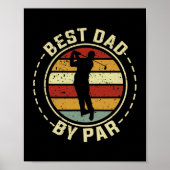 Beste vader van vaders dag Golf Golfing Funny Poster (Voorkant)