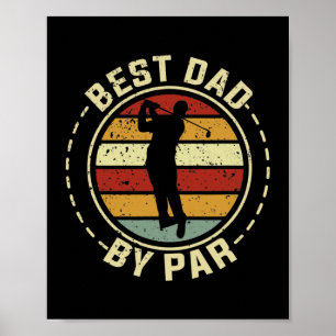 Beste vader van vaders dag Golf Golfing Funny  Poster