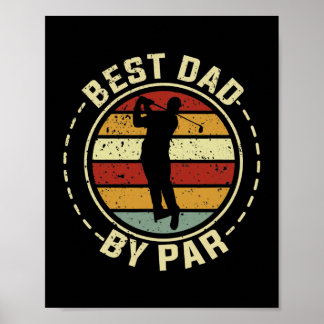 Beste vader van vaders dag Golf Golfing Funny Poster