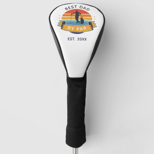 Beste vader van vaders Dag Golf Lover Aangepast Golfheadcover (Voorkant)