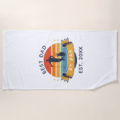 Beste vader van vaders Dag Golf-rondleiding Strandlaken (Voorkant)