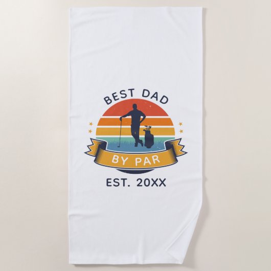 Beste vader van vaders Dag Golf-rondleiding Strandlaken (Voorkant)