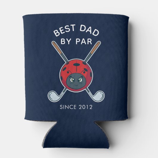 Beste vader van vaders Dag Golfing Bug Gag Blikjeskoeler (Achterkant)