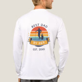 Beste vader van vaders Dag Golfronde Tri-Blend Shirt (Achterkant)