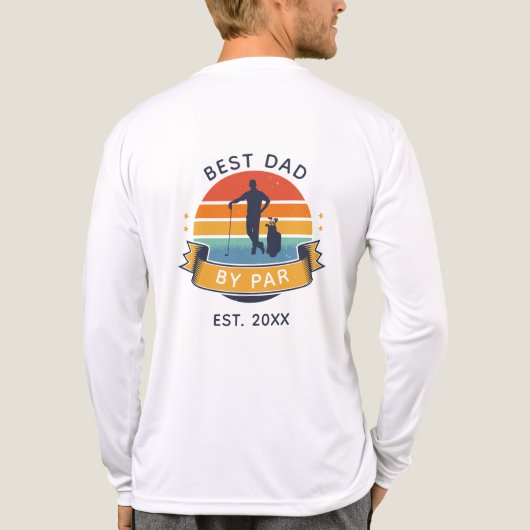 Beste vader van vaders Dag Golfronde Tri-Blend Shirt (Achterkant)