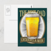 Beste vader verdient een biertje briefkaart (Voorkant / Achterkant)