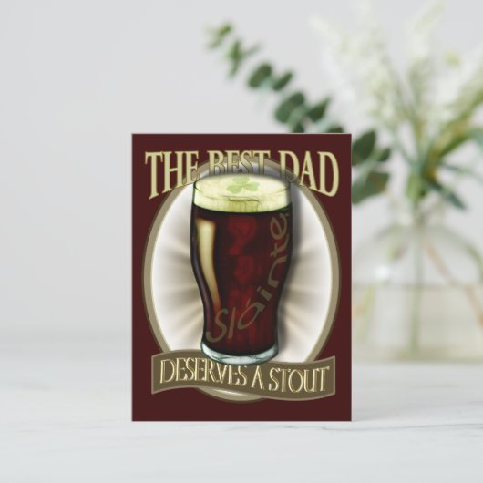 Beste vader verdient een stem briefkaart (Staand voorkant)