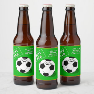 Beste vader, Verjaardag, Jubileum, Voetbal / Footb Bier Etiket