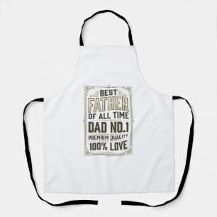 Beste Vader Vintage Gravure Typografisch Shirt De Schort